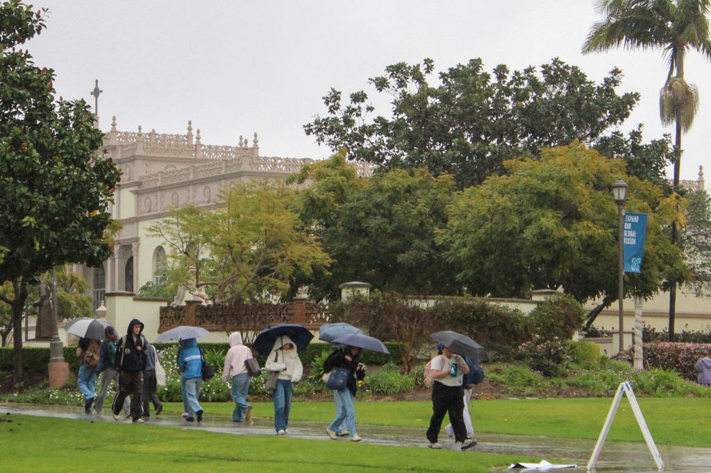 Storm showers over Alcalá Park