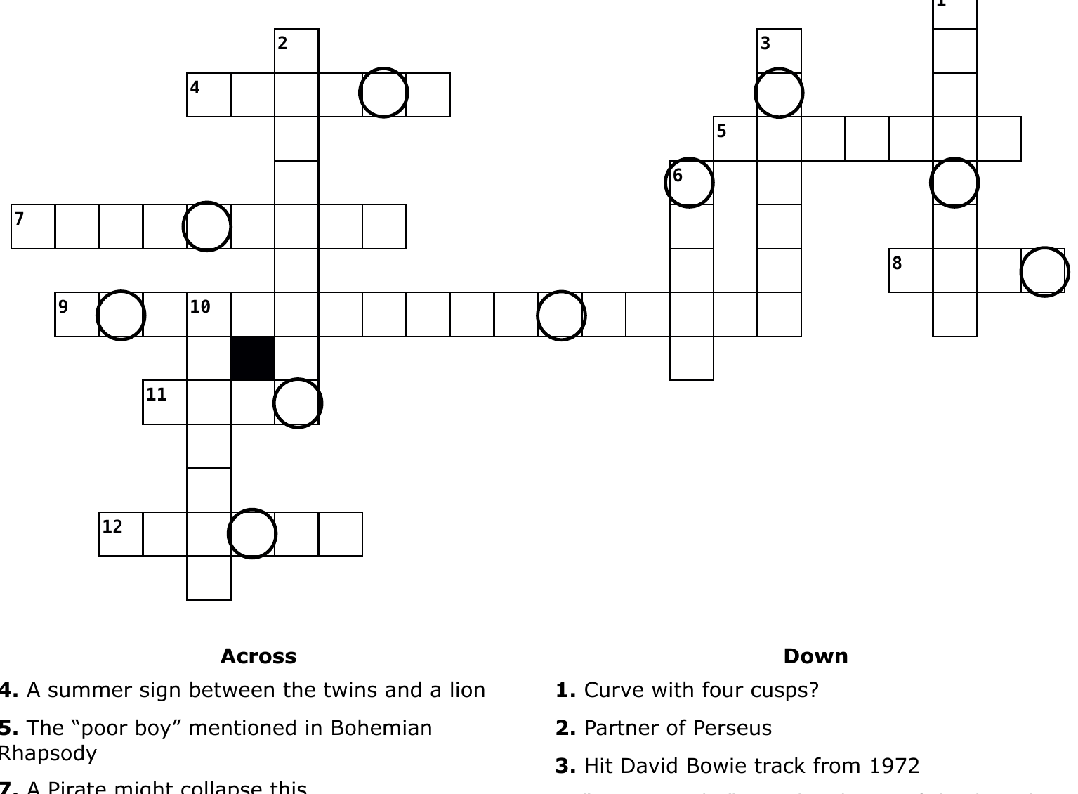 Space crossword